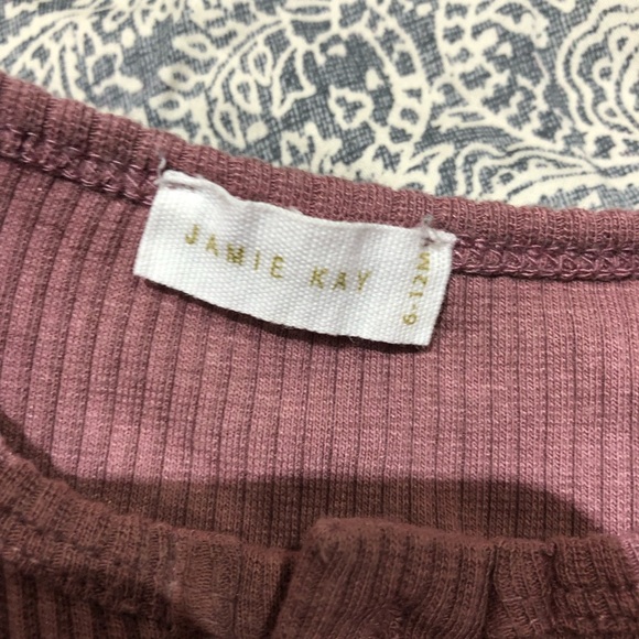 Jamie Kay pink sweater romper mauve onesie 6-12 months 2pcs - Picture 6 of 6